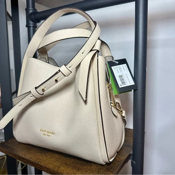 15. NWT kate spade new york Medium Knott Leather Crossbody Tote - Picture 2 of 13